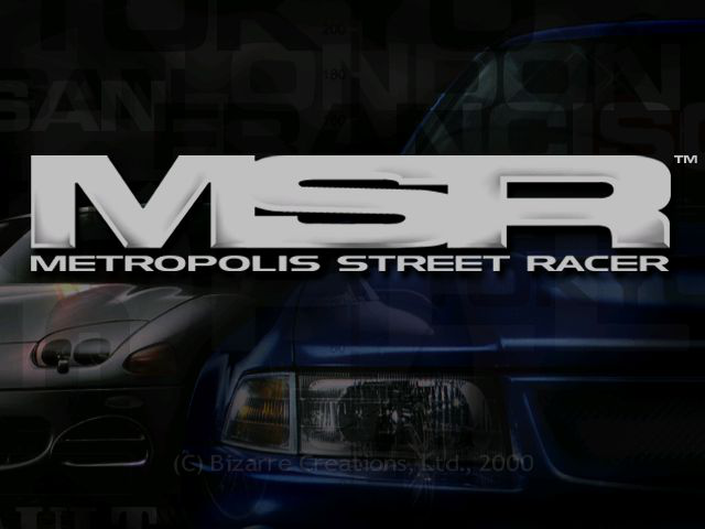 Metropolis Street Racer Title Screen